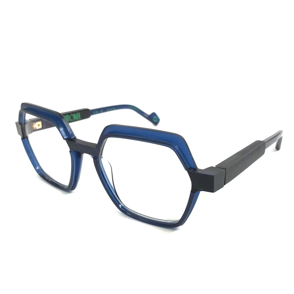 Etnia Barcelona Eyeglasses Frames CHROMA N38 DB Dark Blue Black 53-18-140
